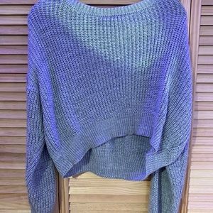 Gray cropped sweater